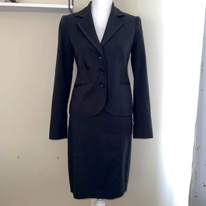 The Limited women’s skirt suit, sz 0, black pinstripes